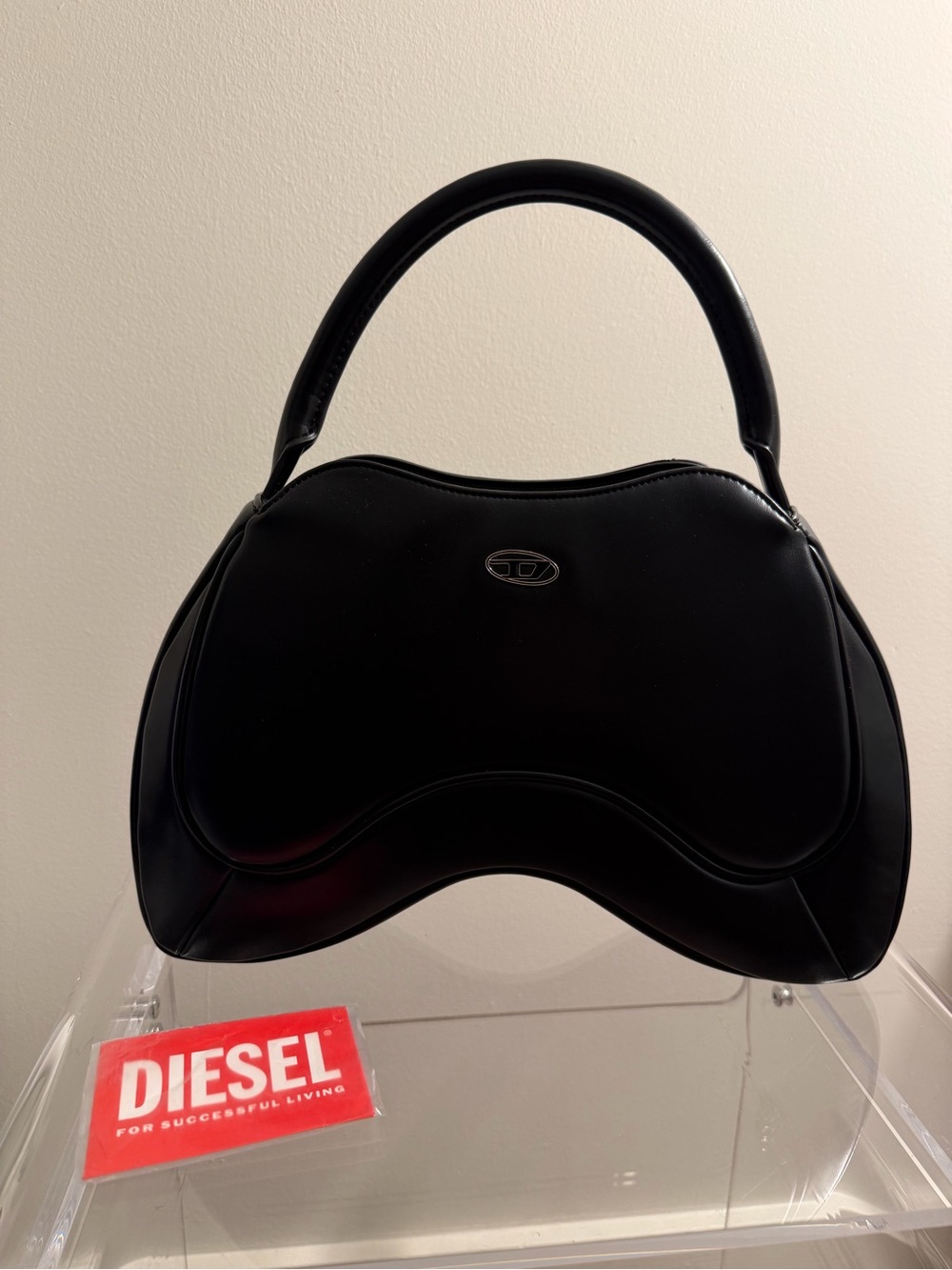 Diesel Black Play Top Handle Bag